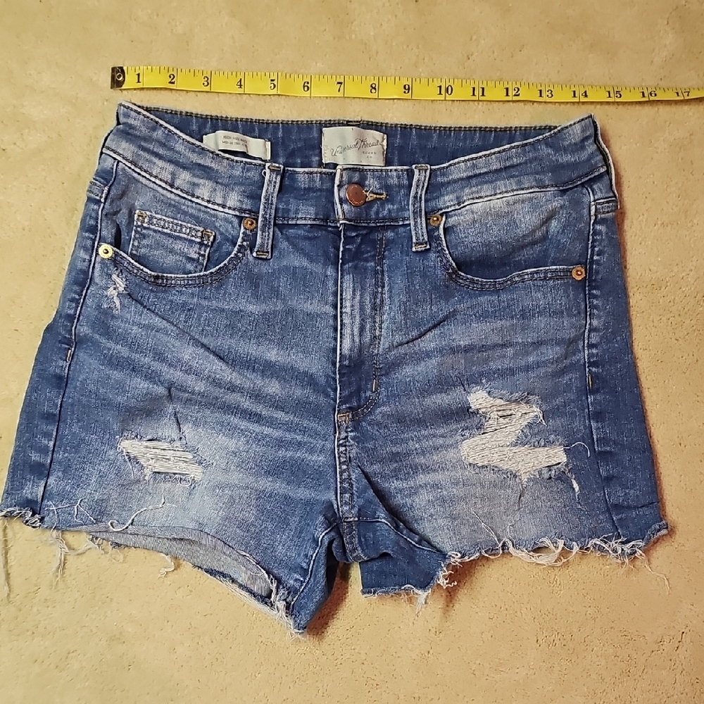 Denim Blue Distressed Women's Shorts